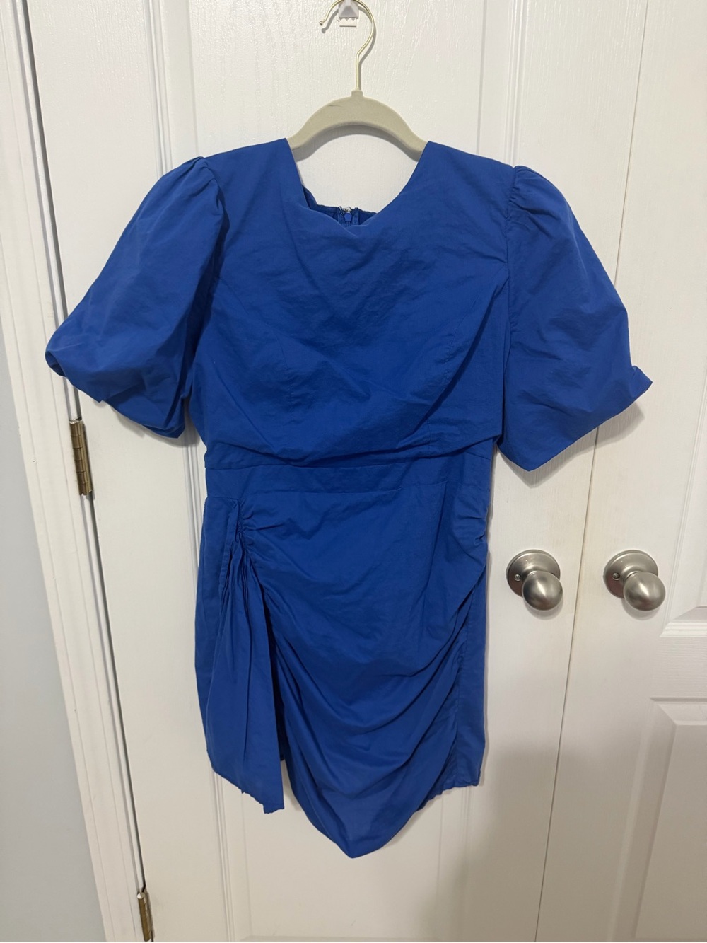 Women's Royal Blue Puff Sleeve Dress